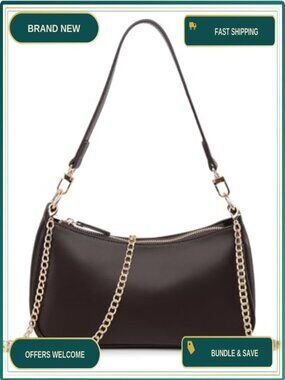 PU Leather Crossbody Shoulder Bag Hobo Purse Zipper